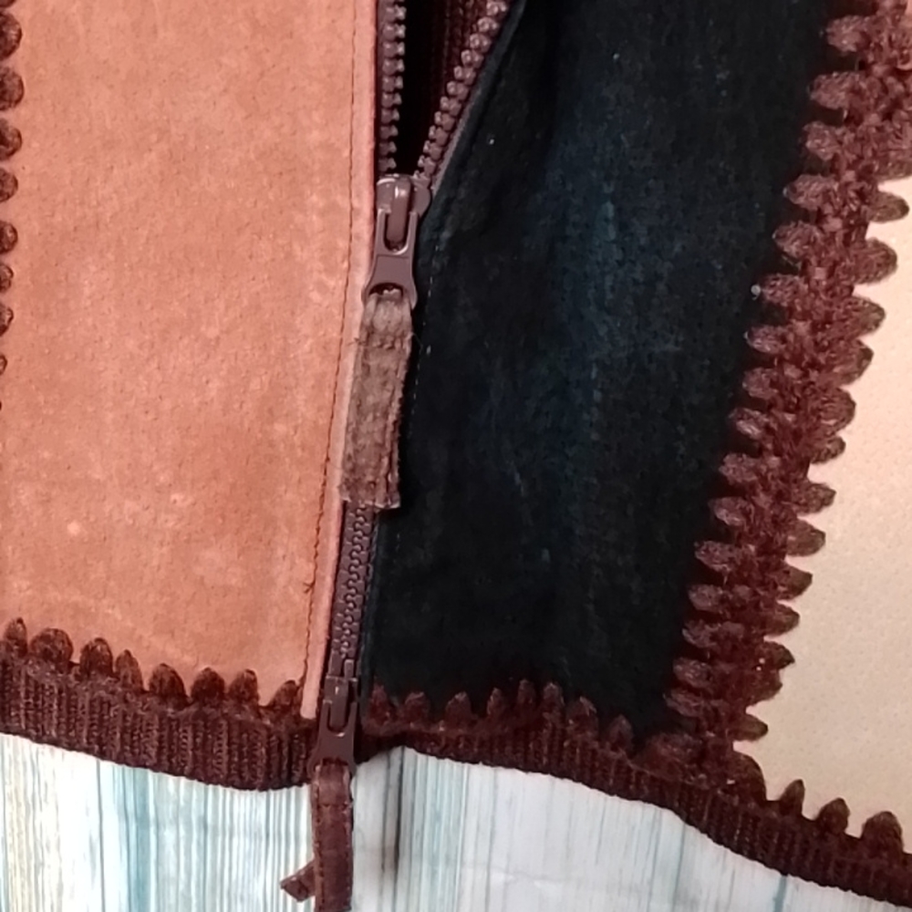 Patch Work Leather Vest Designers Studio Original… - image 4